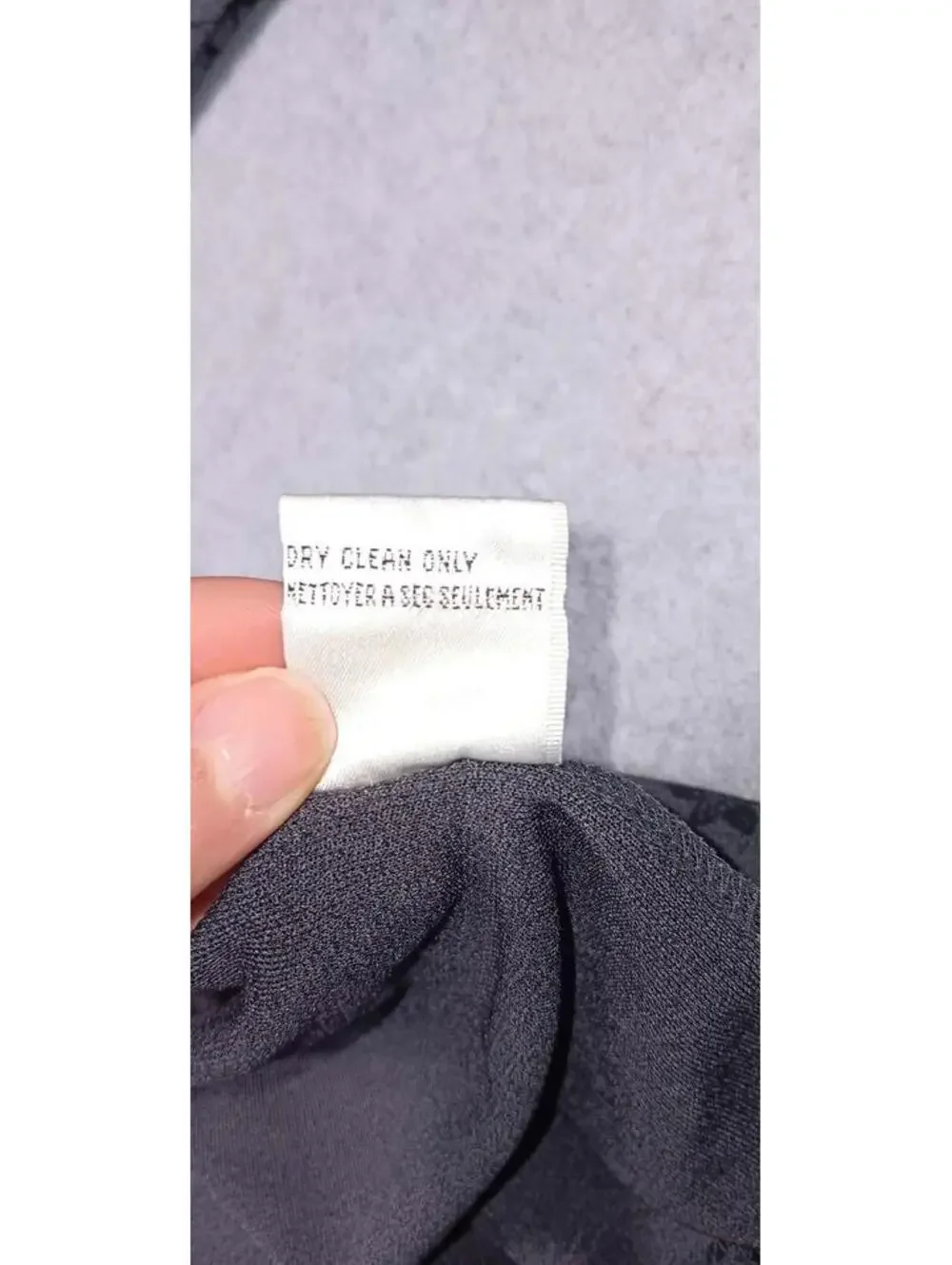 Talbots Petites Maxi Dress Womens Size P Grey Gray With Black Flowers Vneck...